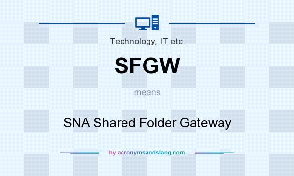 What does SFGW mean? It stands for SNA Shared Folder Gateway