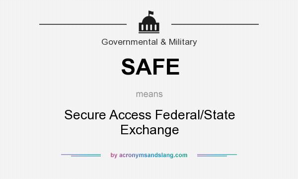 What does SAFE mean? It stands for Secure Access Federal/State Exchange