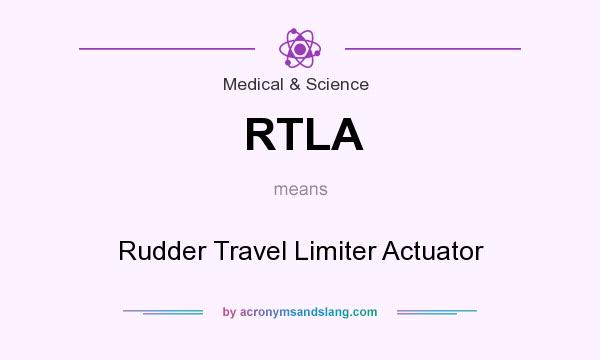What does RTLA mean? It stands for Rudder Travel Limiter Actuator