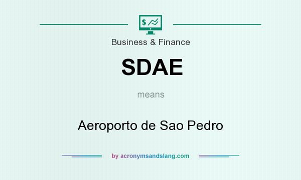 What does SDAE mean? It stands for Aeroporto de Sao Pedro