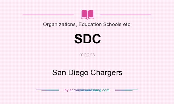 What does SDC mean? It stands for San Diego Chargers
