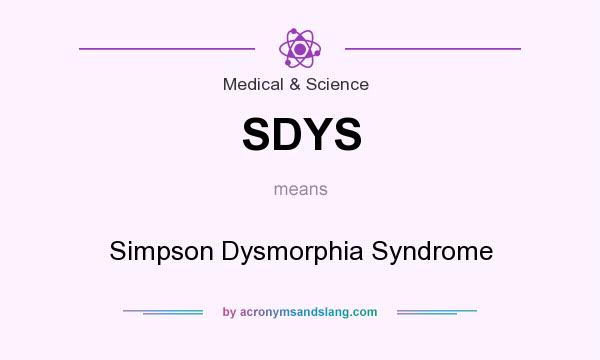 What does SDYS mean? It stands for Simpson Dysmorphia Syndrome
