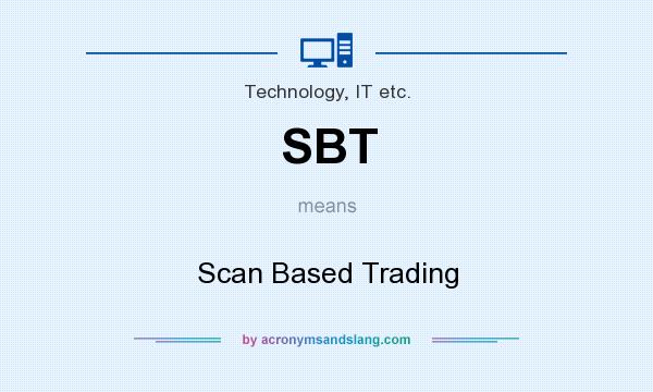 What does SBT mean? It stands for Scan Based Trading