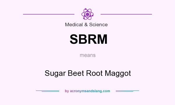What does SBRM mean? It stands for Sugar Beet Root Maggot