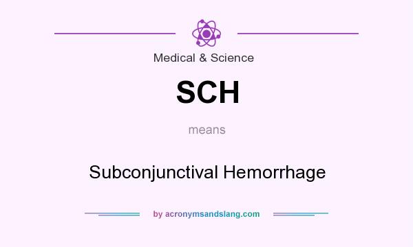 What does SCH mean? It stands for Subconjunctival Hemorrhage