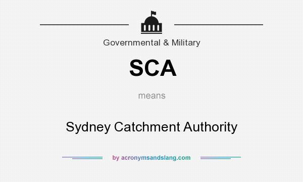 What does SCA mean? It stands for Sydney Catchment Authority