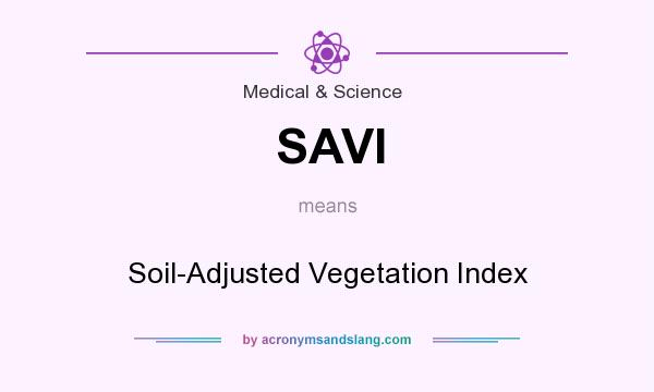 What does SAVI mean? It stands for Soil-Adjusted Vegetation Index