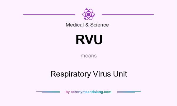 What does RVU mean? It stands for Respiratory Virus Unit