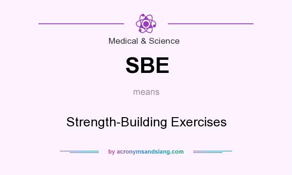 What does SBE mean? It stands for Strength-Building Exercises
