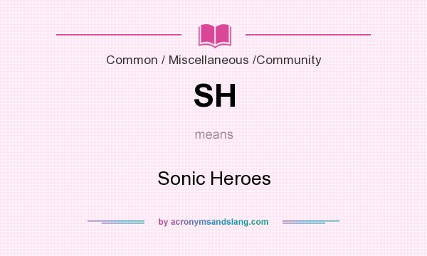 What does SH mean? It stands for Sonic Heroes
