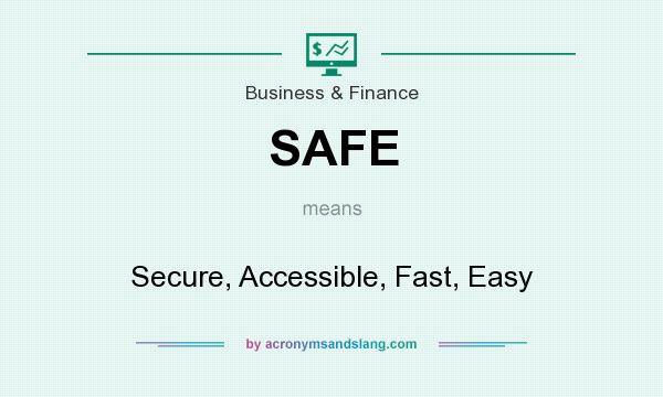 What does SAFE mean? It stands for Secure, Accessible, Fast, Easy