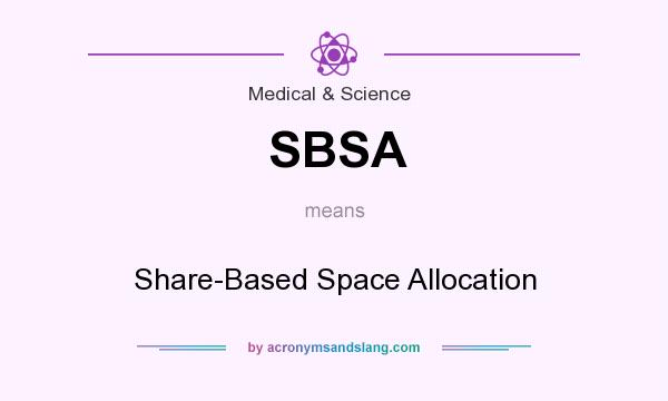 What does SBSA mean? It stands for Share-Based Space Allocation