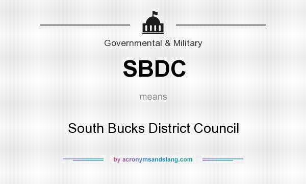 What does SBDC mean? It stands for South Bucks District Council