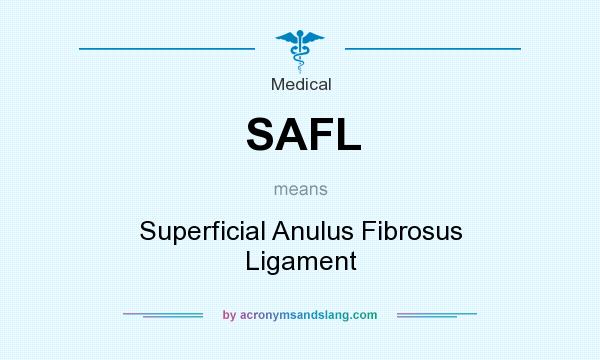 What does SAFL mean? It stands for Superficial Anulus Fibrosus Ligament
