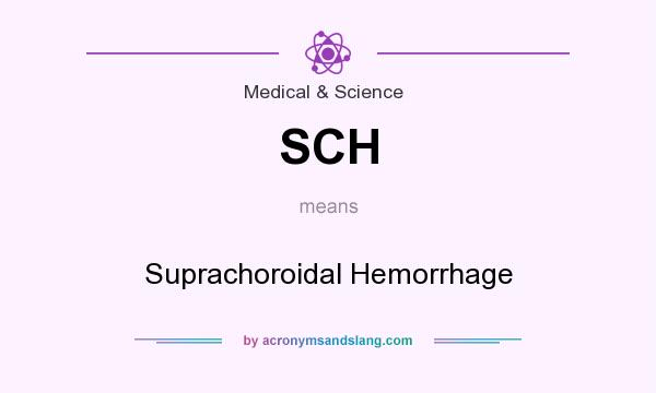 What does SCH mean? It stands for Suprachoroidal Hemorrhage