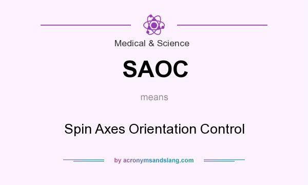 What does SAOC mean? It stands for Spin Axes Orientation Control
