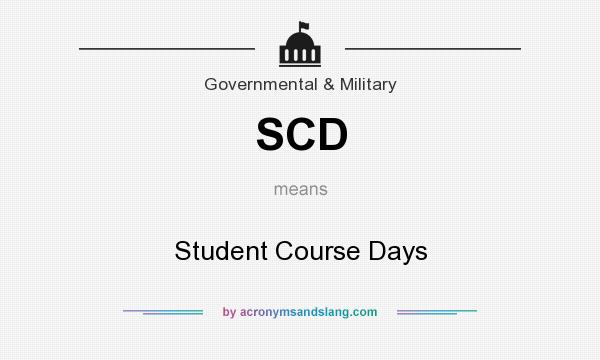What does SCD mean? It stands for Student Course Days