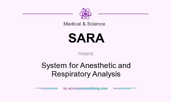 What does SARA mean? It stands for System for Anesthetic and Respiratory Analysis