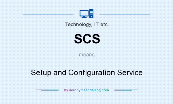 What does SCS mean? It stands for Setup and Configuration Service