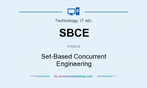 What does SBCE mean? It stands for Set-Based Concurrent Engineering
