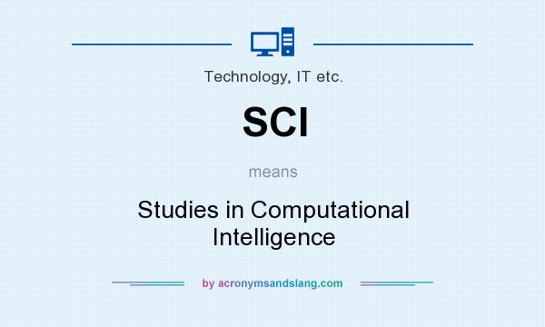 What does SCI mean? It stands for Studies in Computational Intelligence