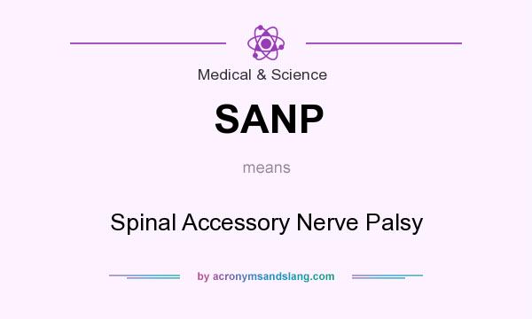 What does SANP mean? It stands for Spinal Accessory Nerve Palsy