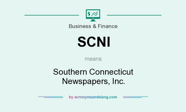 What does SCNI mean? It stands for Southern Connecticut Newspapers, Inc.