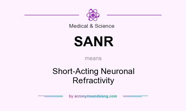 What does SANR mean? It stands for Short-Acting Neuronal Refractivity