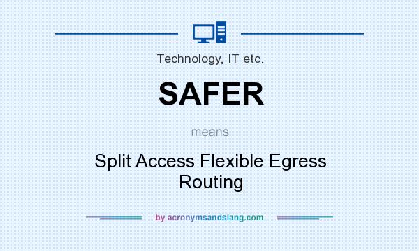 What does SAFER mean? It stands for Split Access Flexible Egress Routing