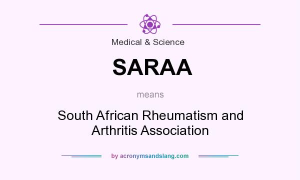 What does SARAA mean? It stands for South African Rheumatism and Arthritis Association