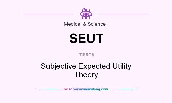 What does SEUT mean? It stands for Subjective Expected Utility Theory