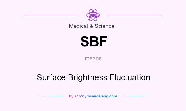 What does SBF mean? It stands for Surface Brightness Fluctuation