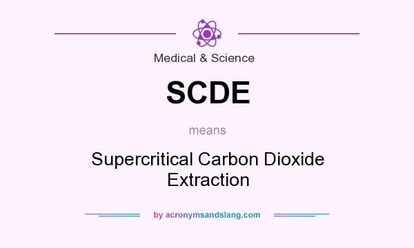 What does SCDE mean? It stands for Supercritical Carbon Dioxide Extraction