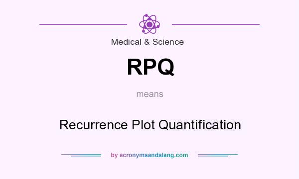 What does RPQ mean? It stands for Recurrence Plot Quantification
