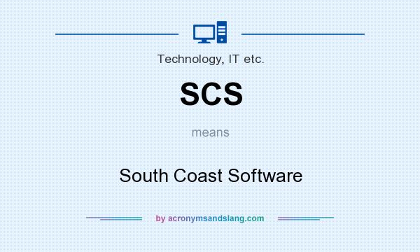 What does SCS mean? It stands for South Coast Software