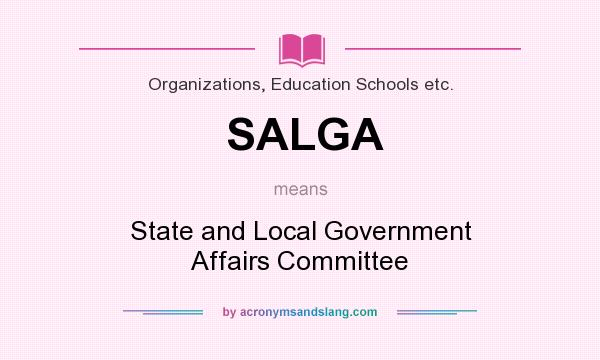What does SALGA mean? It stands for State and Local Government Affairs Committee