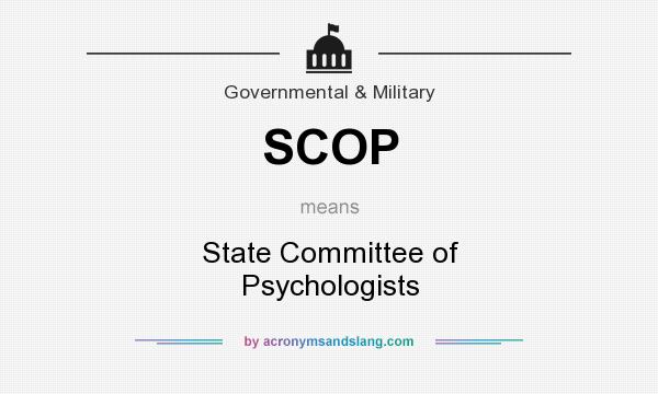 What does SCOP mean? It stands for State Committee of Psychologists