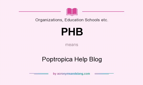 What does PHB mean? It stands for Poptropica Help Blog