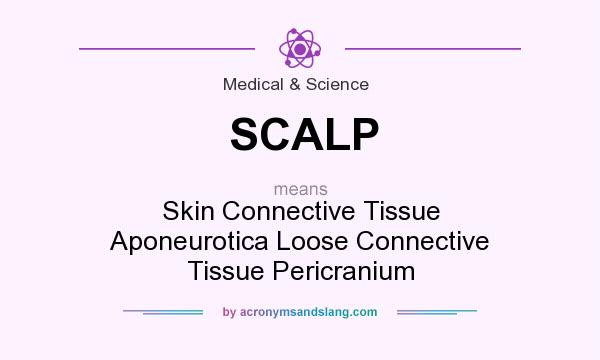 What does SCALP mean? It stands for Skin Connective Tissue Aponeurotica Loose Connective Tissue Pericranium