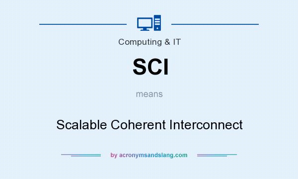 What does SCI mean? It stands for Scalable Coherent Interconnect