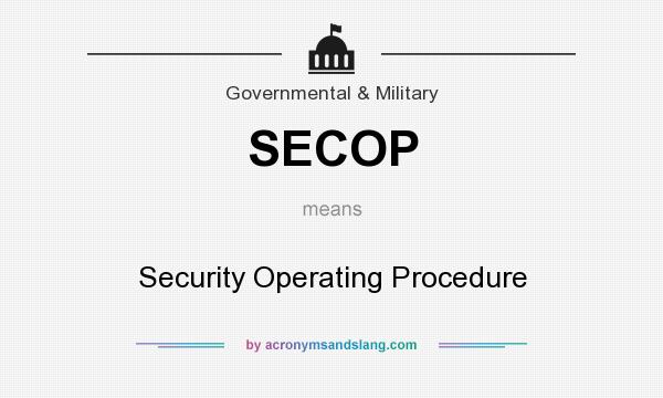 What does SECOP mean? It stands for Security Operating Procedure