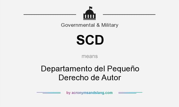 What does SCD mean? It stands for Departamento del Pequeño Derecho de Autor