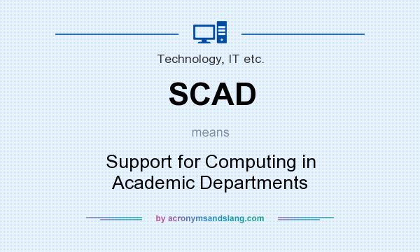 What does SCAD mean? It stands for Support for Computing in Academic Departments