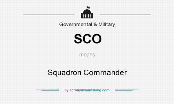 What does SCO mean? It stands for Squadron Commander