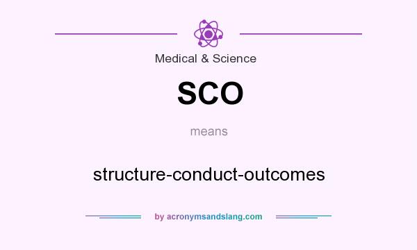 What does SCO mean? It stands for structure-conduct-outcomes