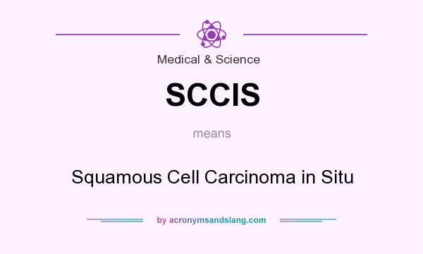 What does SCCIS mean? It stands for Squamous Cell Carcinoma in Situ