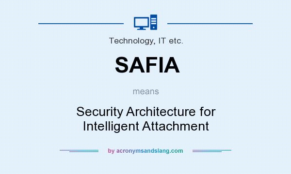 What does SAFIA mean? It stands for Security Architecture for Intelligent Attachment