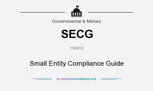 What does SECG mean? It stands for Small Entity Compliance Guide