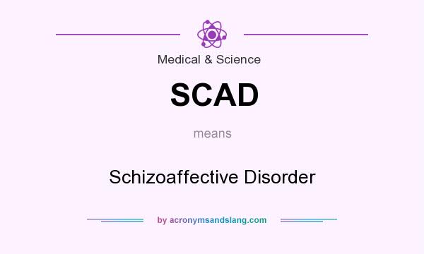 What does SCAD mean? It stands for Schizoaffective Disorder