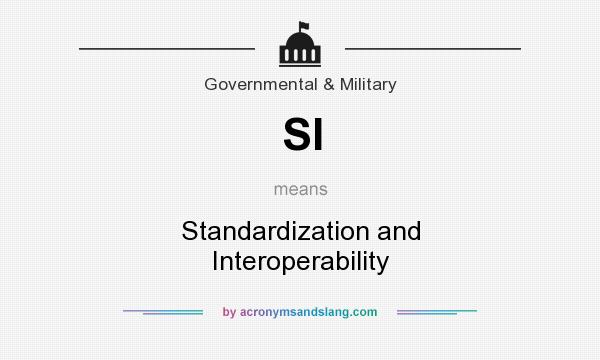What does SI mean? It stands for Standardization and Interoperability